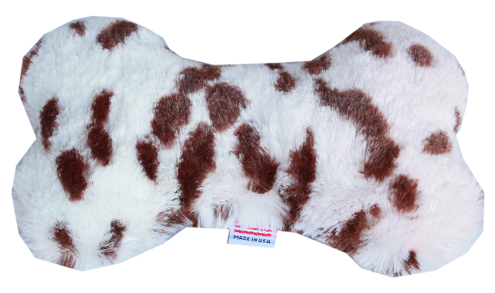 6" Plush Bone Dog Toy Snow Leopard